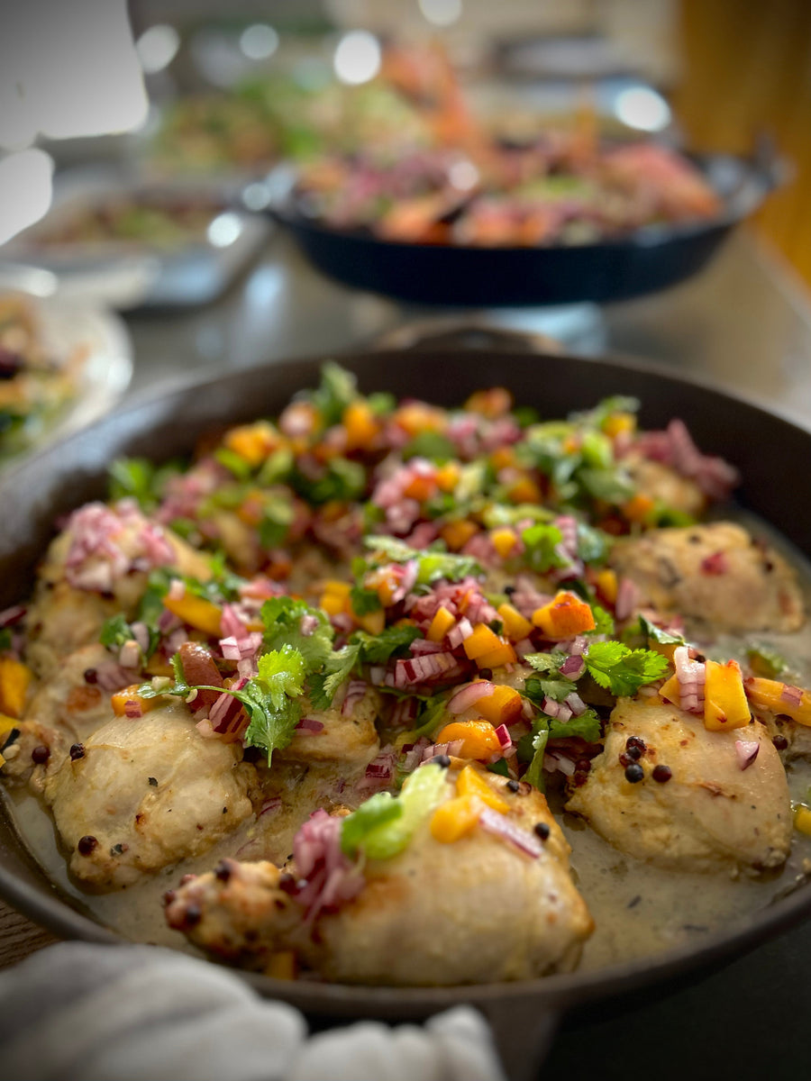 Mustard Chicken & Fruit Salsa