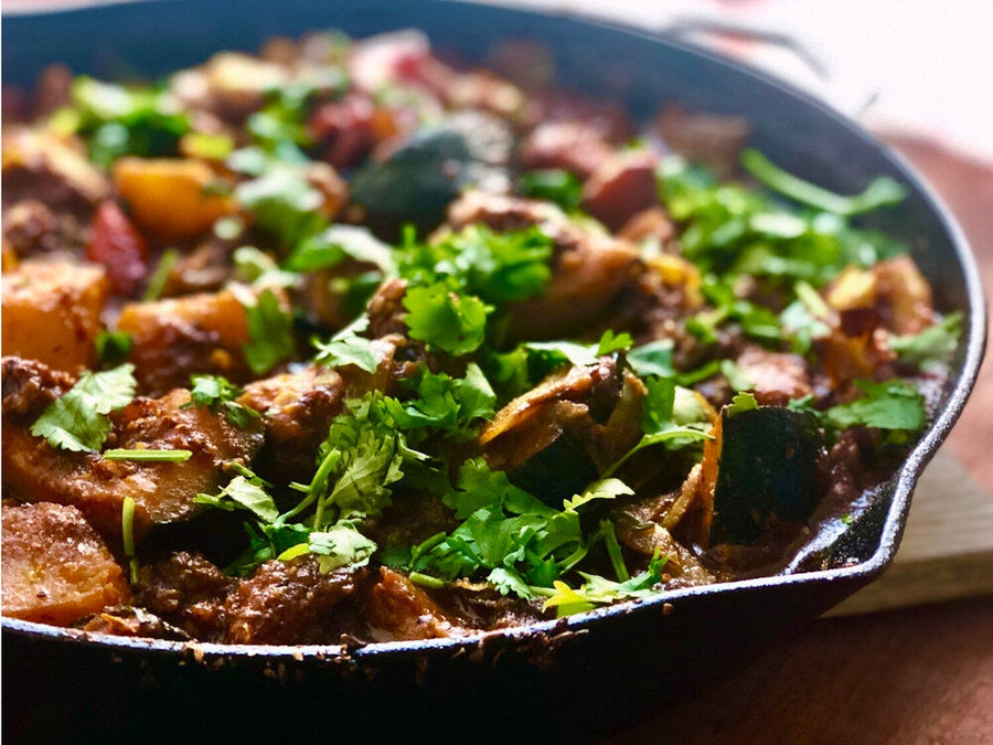 Felicity's Pumpkin Leek and Potato Vindaloo
