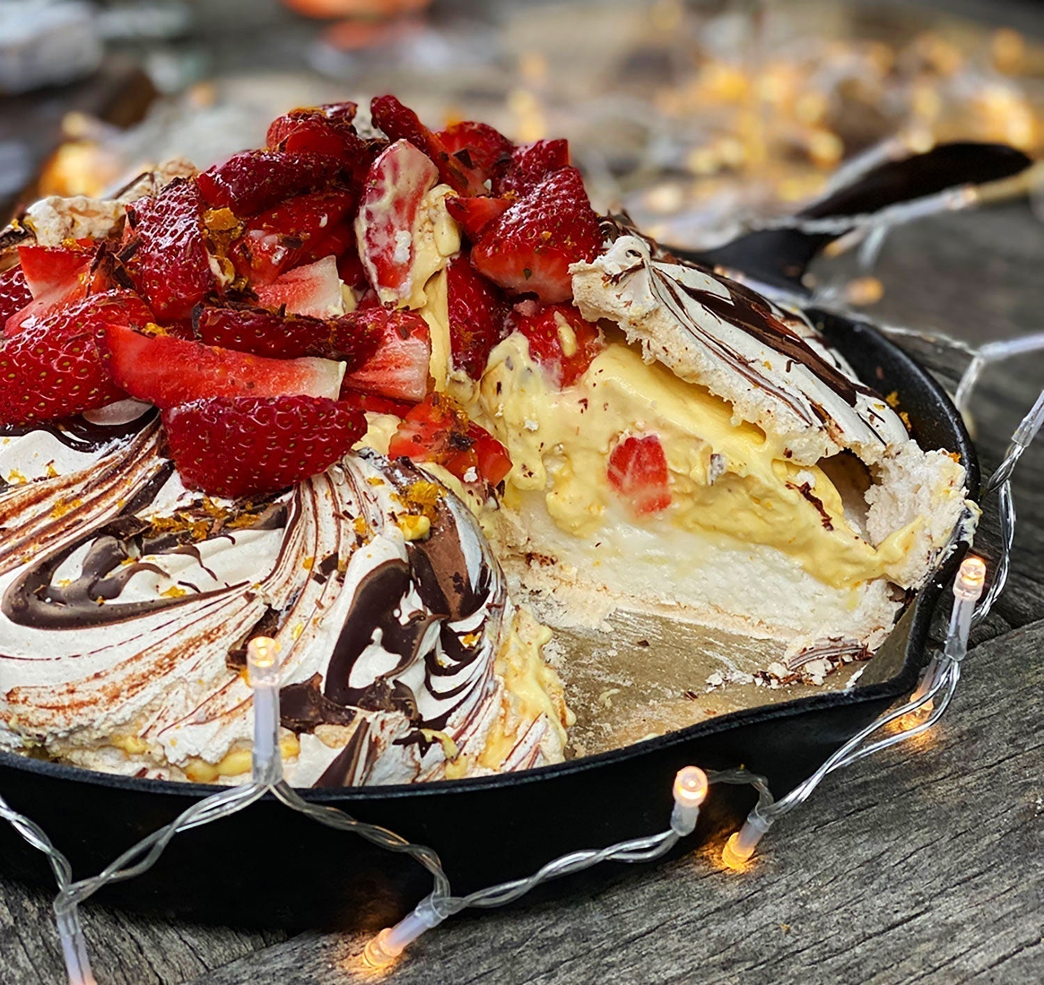 Pavlova with Orange Curd & Mascarpone
