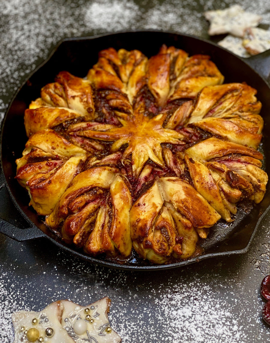 Ironclad Christmas Mince and Raspberry Star Bread