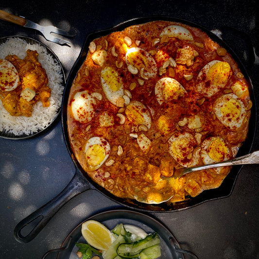 IRONCLAD PANEER, EGG AND CASHEW NUT KORMA