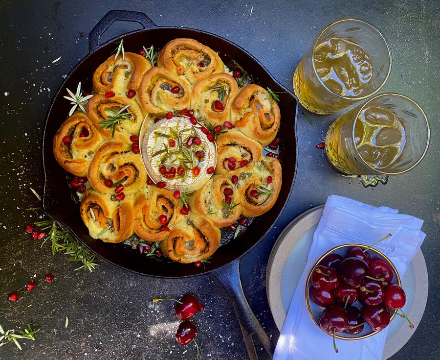 Ironclad Smoked Salmon & Caper Brioche Pinwheels with Baked Brie