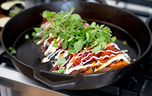 GRILLED SALMON WITH MISO CRUST