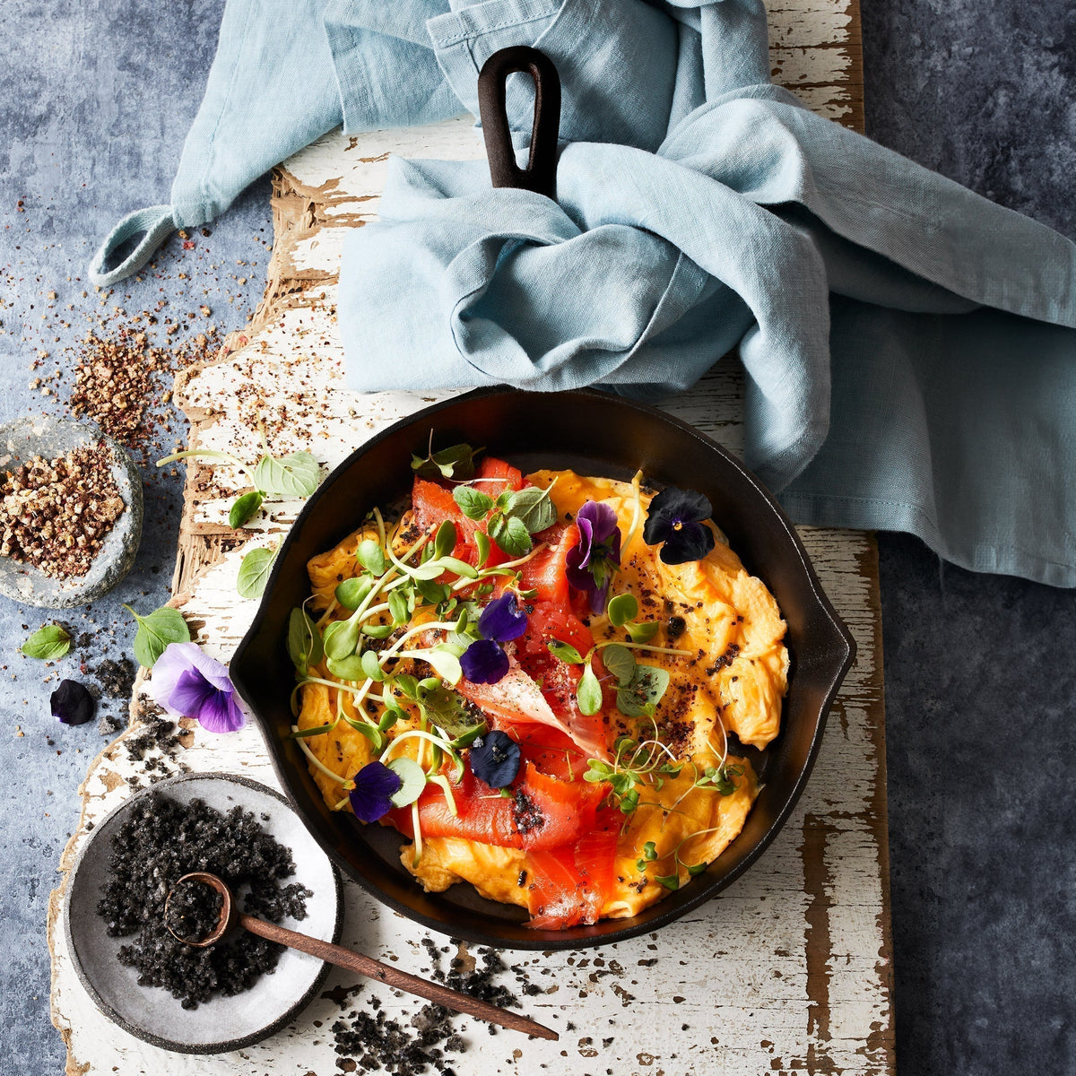 Natasha’s Scrambled Eggs with Smoked Salmon