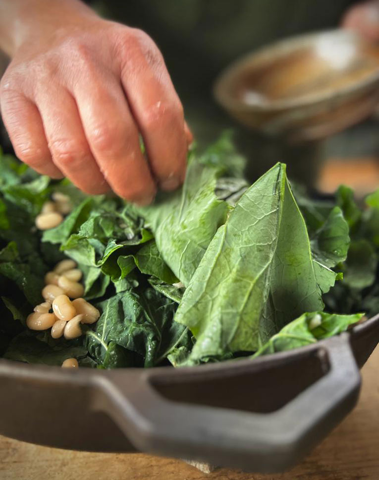 Kale, Bean & Herb Gratin