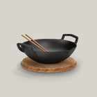 31cm Handcrafted Cast Iron Takumi Wok Set