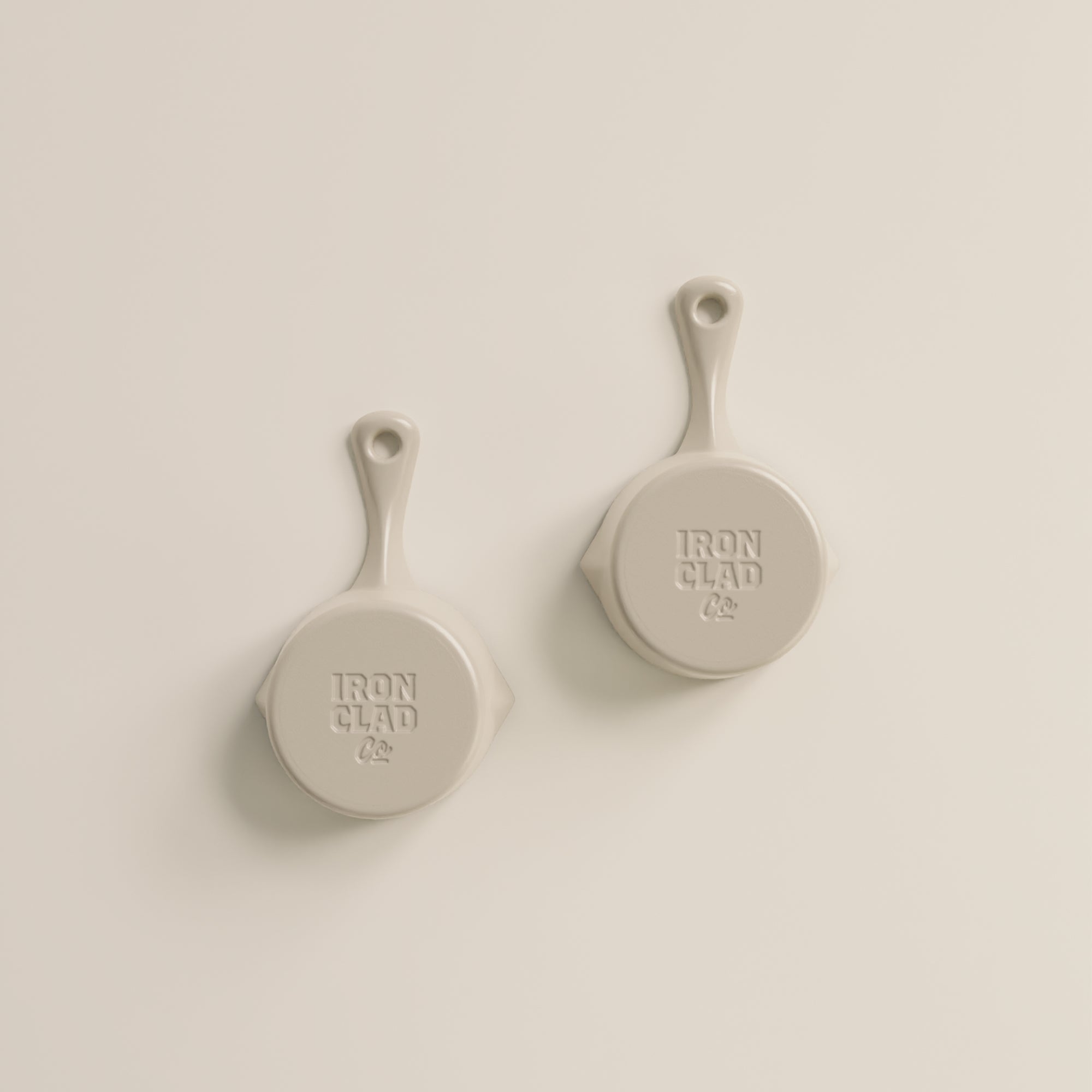 Ironclad Junior | 10cm Satin Enamel Cast Iron Twin Set | Salt Stone