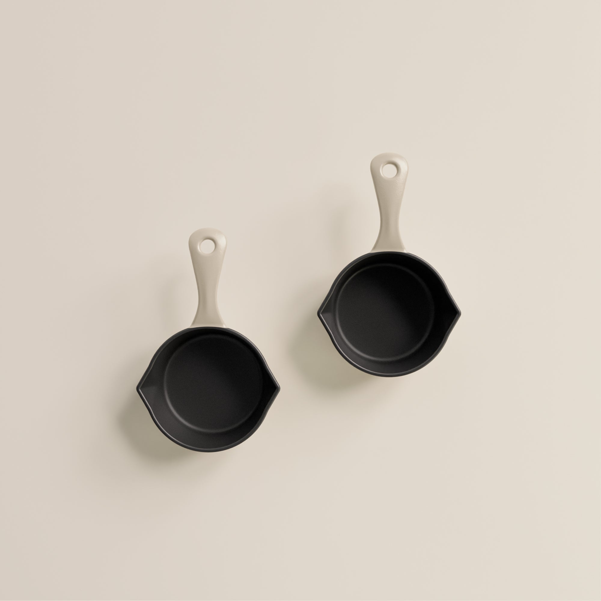 Ironclad Junior | 10cm Satin Enamel Cast Iron Twin Set | Salt Stone