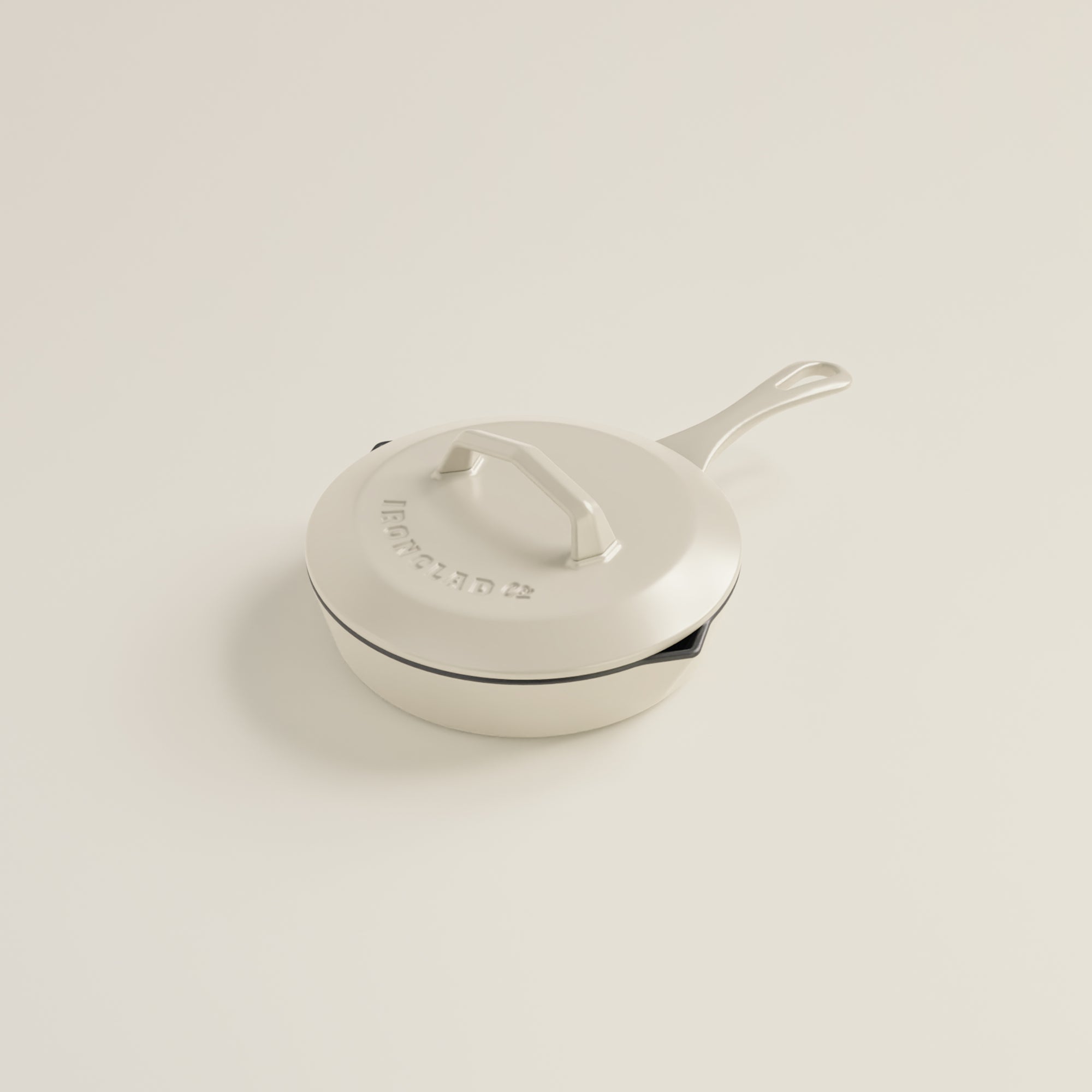 Satin Enamel Cast Iron Pan & Lid