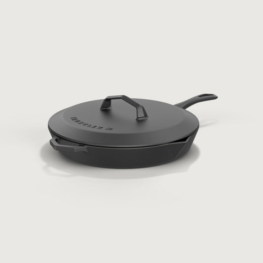 28cm Satin Enamel Legacy Pan & Lid by Ironclad Co.