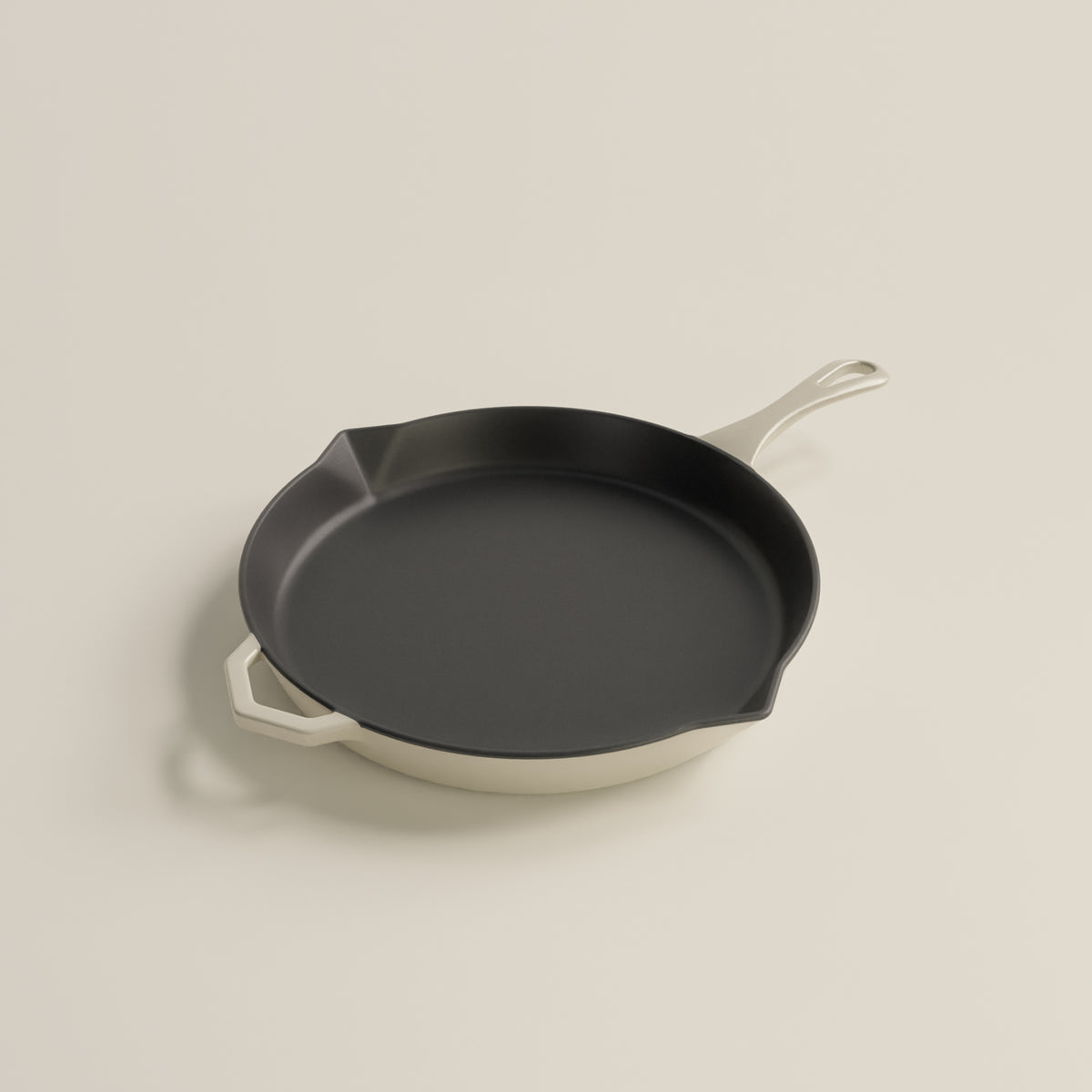 The 28cm Satin Enamel Legacy Pan in Salt Stone