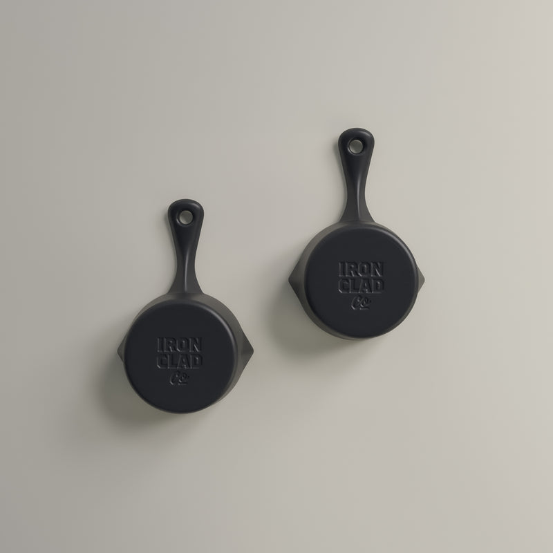 10cm Antique Black Satin Enamel Junior Twin Set