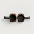 Load image into Gallery viewer, Father's Day Junior Four Set. Handcrafted 10cm Cast Iron Pans, Boards, Snugs
