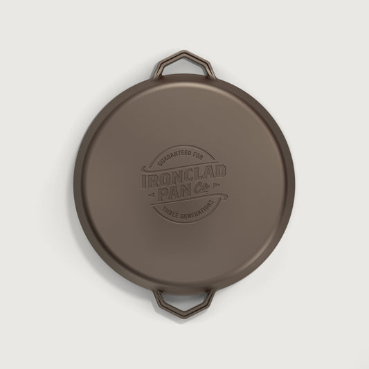 36cm Grande Legacy Pan by Ironclad Co., Handmade Cast Iron Skillet