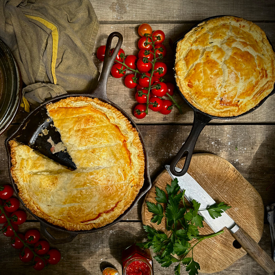 The Legacy Bundle Handcrafted 28cm and 20cm Cast Iron Pans