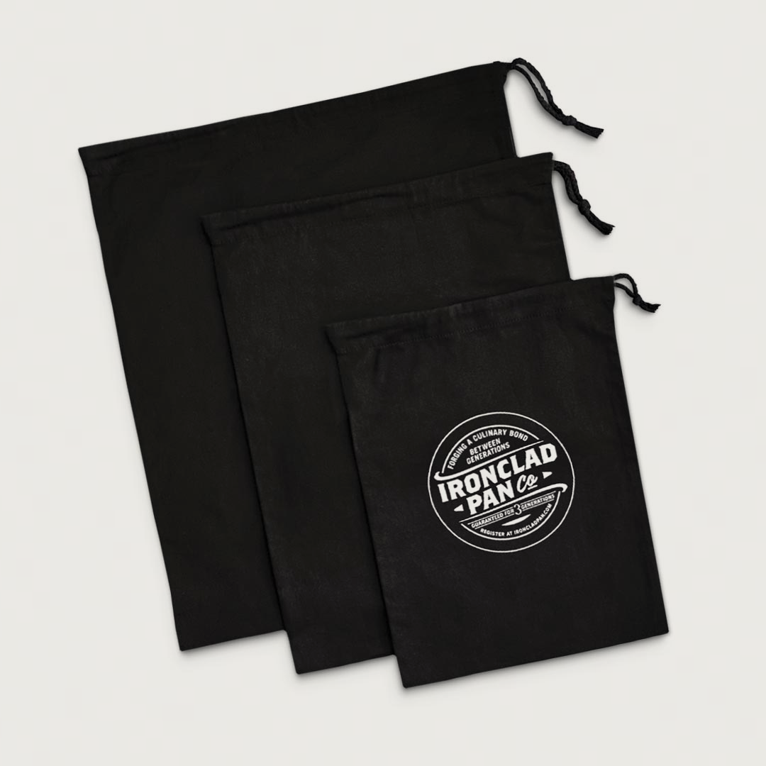 Extra Cotton Storage Bag by Ironclad Co. Handcrafted Cast Iron Carry Bags