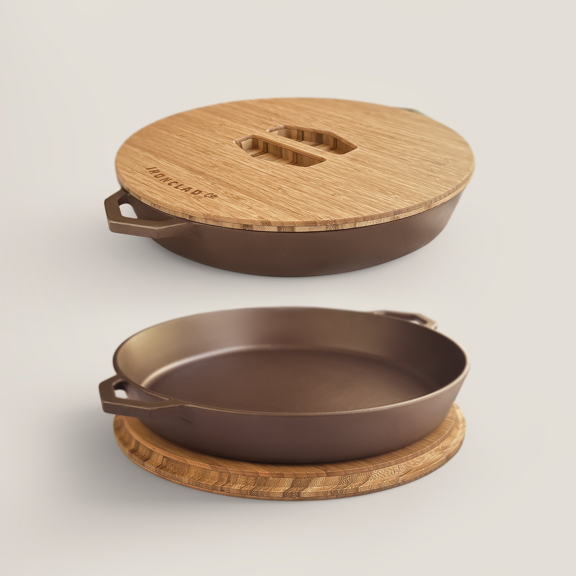 Carbonised Bamboo Serving Lid