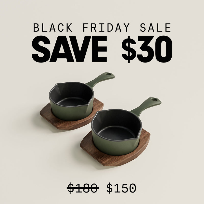 10cm Olive Leaf Satin Enamel Junior Twin Set