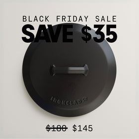 28cm Antique Black Satin Enamel Legacy Lid