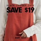 The Linen Apron. Handcrafted Coral Orange Summer Apron