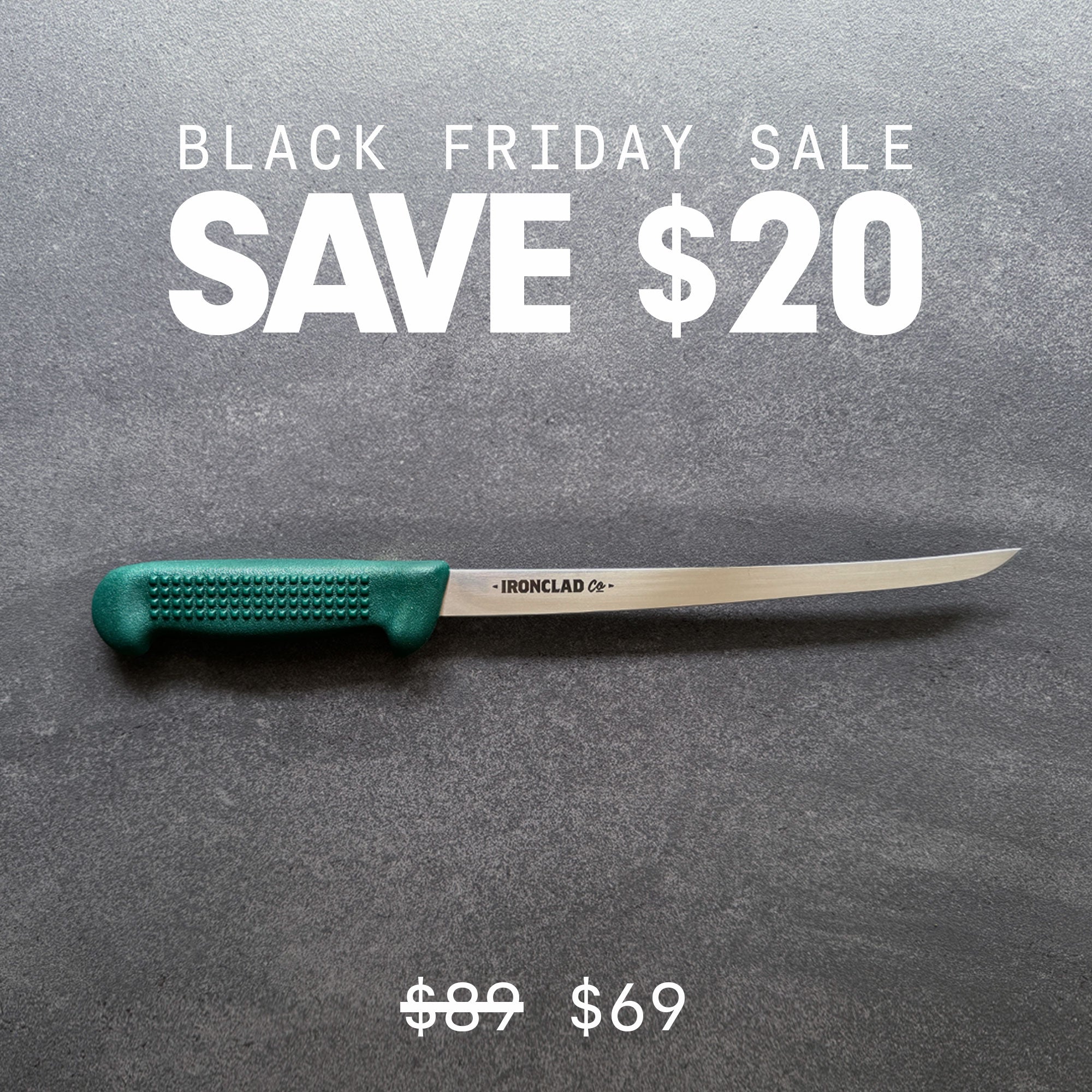 The Filleting Ghost Knife. Salvaged Ghost Net 22cm Filleting Knife