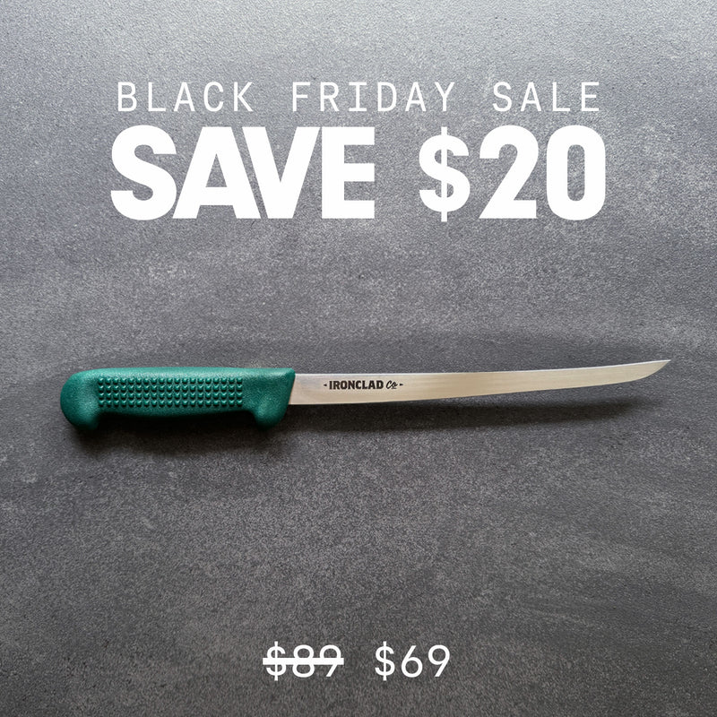 The Filleting Ghost Knife. Salvaged Ghost Net 22cm Filleting Knife