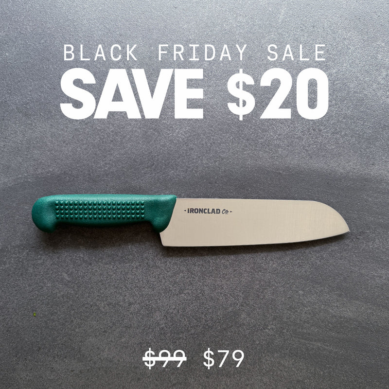 The Santoku Ghost Knife. Salvaged Ghost Net 18cm Santoku Knife