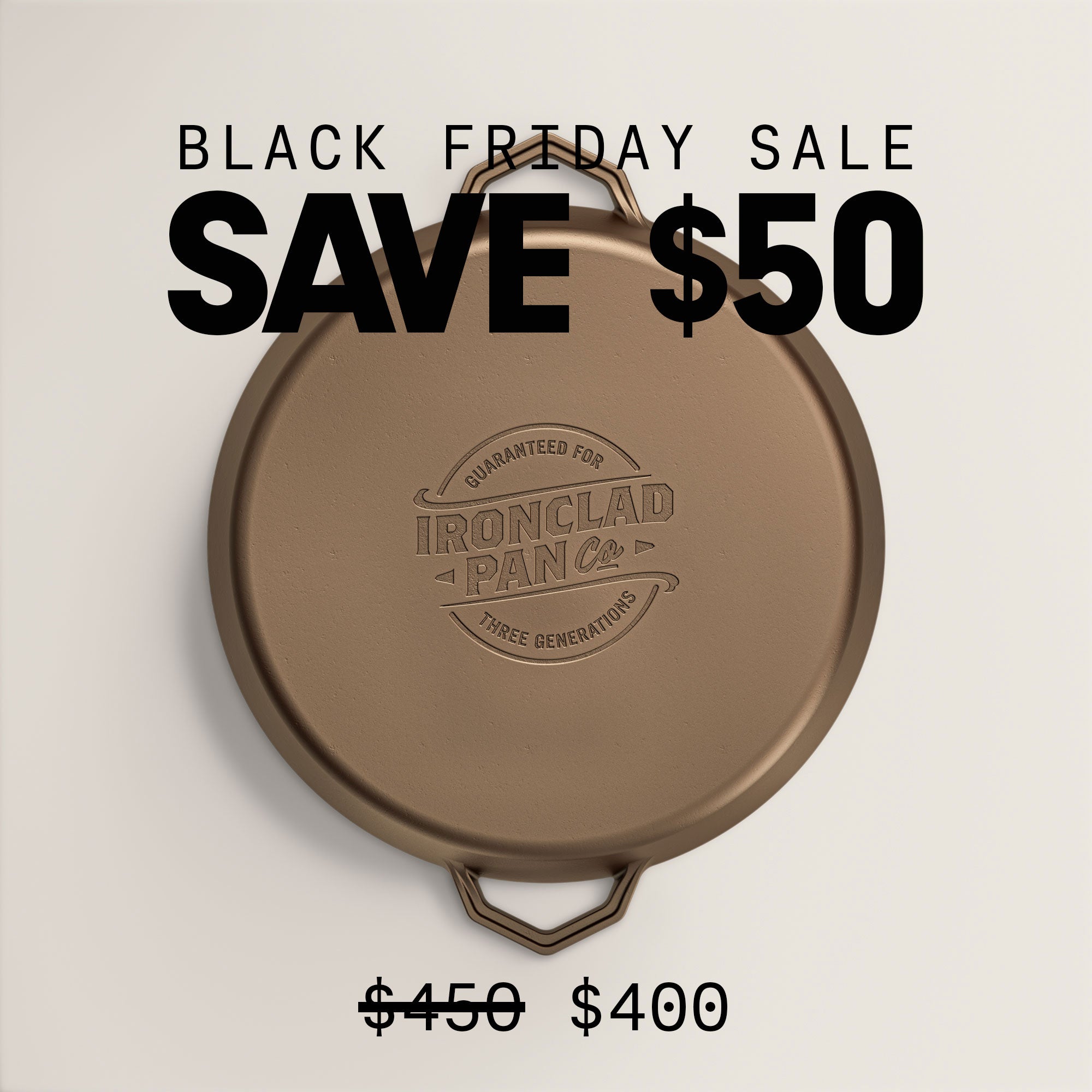 36cm Seasoned Cast Iron Grande Legacy Pan