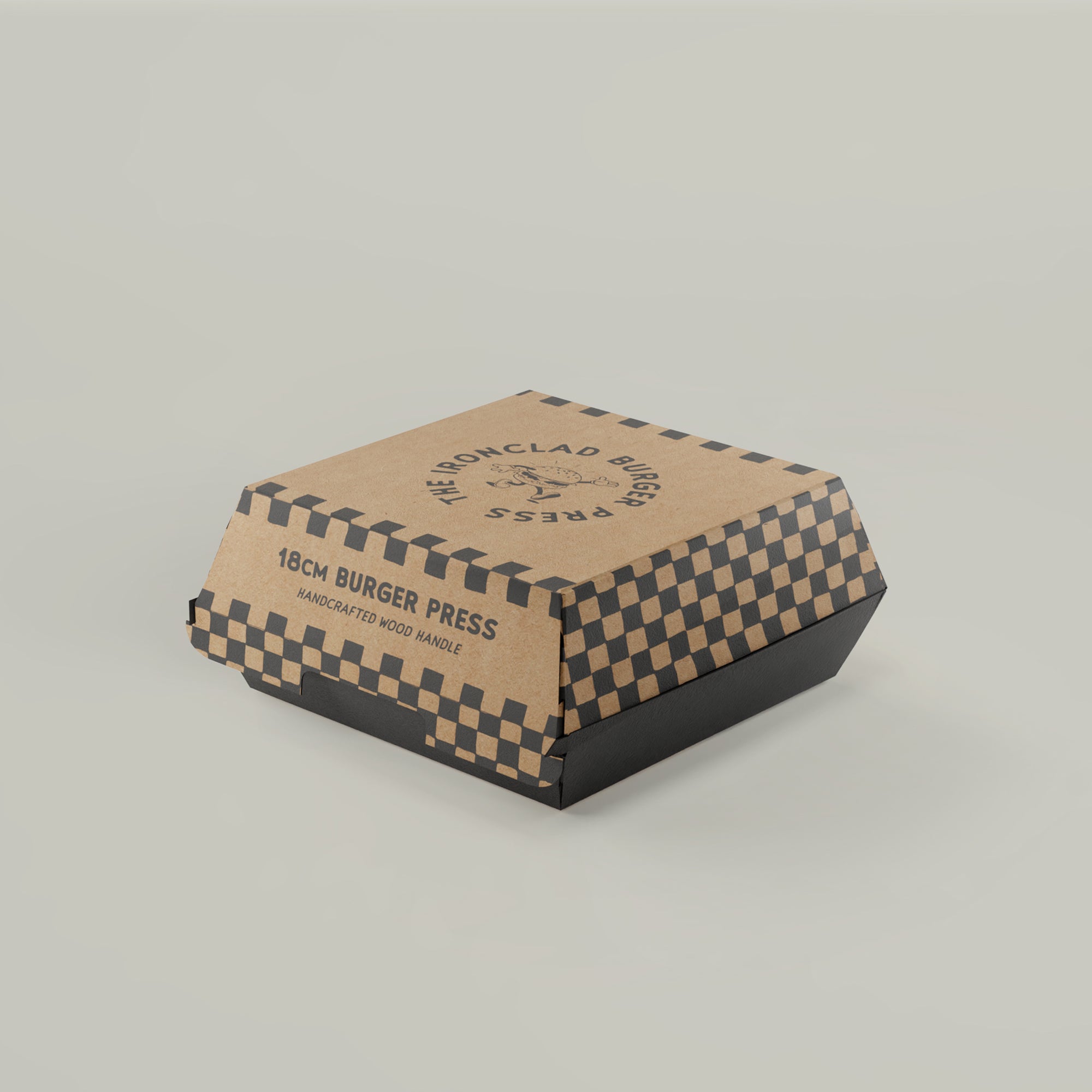 The Burger Press by Ironclad Co. Handcrafted 18cm Cast Iron Burger Smash