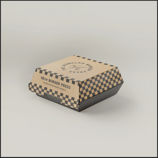 The Burger Press by Ironclad Co. Handcrafted 18cm Cast Iron Burger Smash