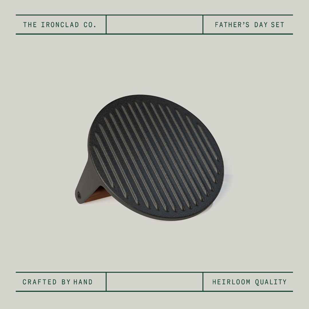 Father’s Day Burger Set by Ironclad Co. Handcrafted Legacy Pan & Burger Press