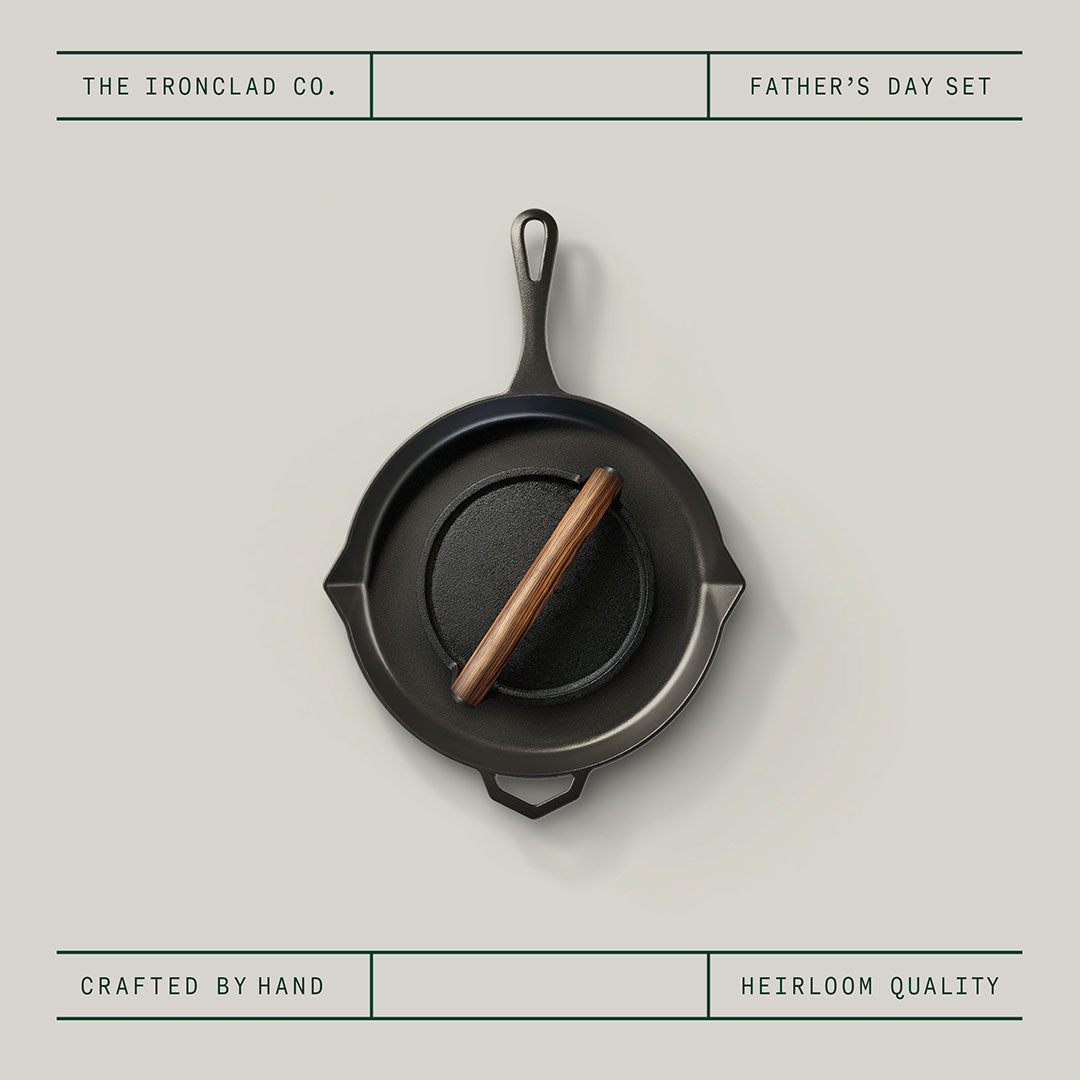 Father’s Day Burger Set by Ironclad Co. Handcrafted Legacy Pan & Burger Press