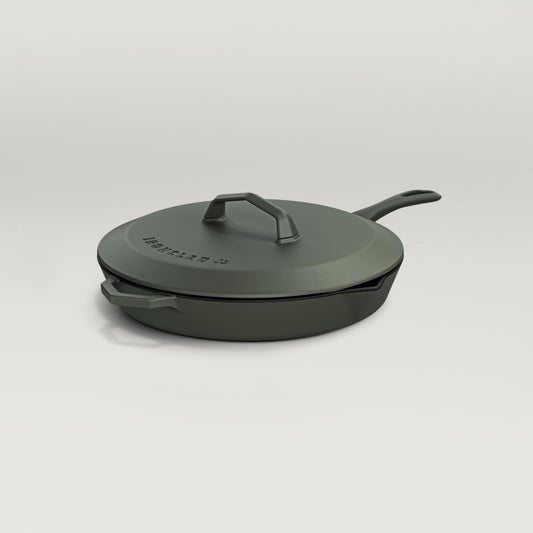 28cm Satin Enamel Legacy Pan & Lid by Ironclad Co.