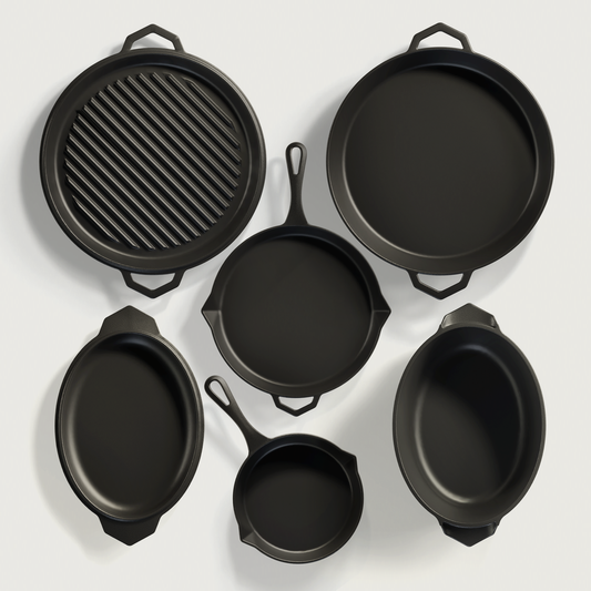 The Entertainer's Bundle by Ironclad Co. 36cm/36cm/28cm/20cm/4.5L Cast Iron Pans