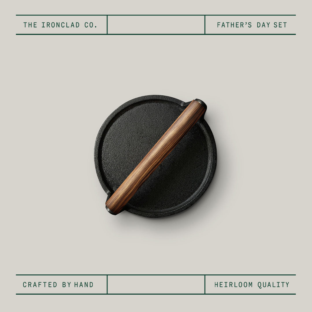 Father’s Day Burger Set by Ironclad Co. Handcrafted Legacy Pan & Burger Press