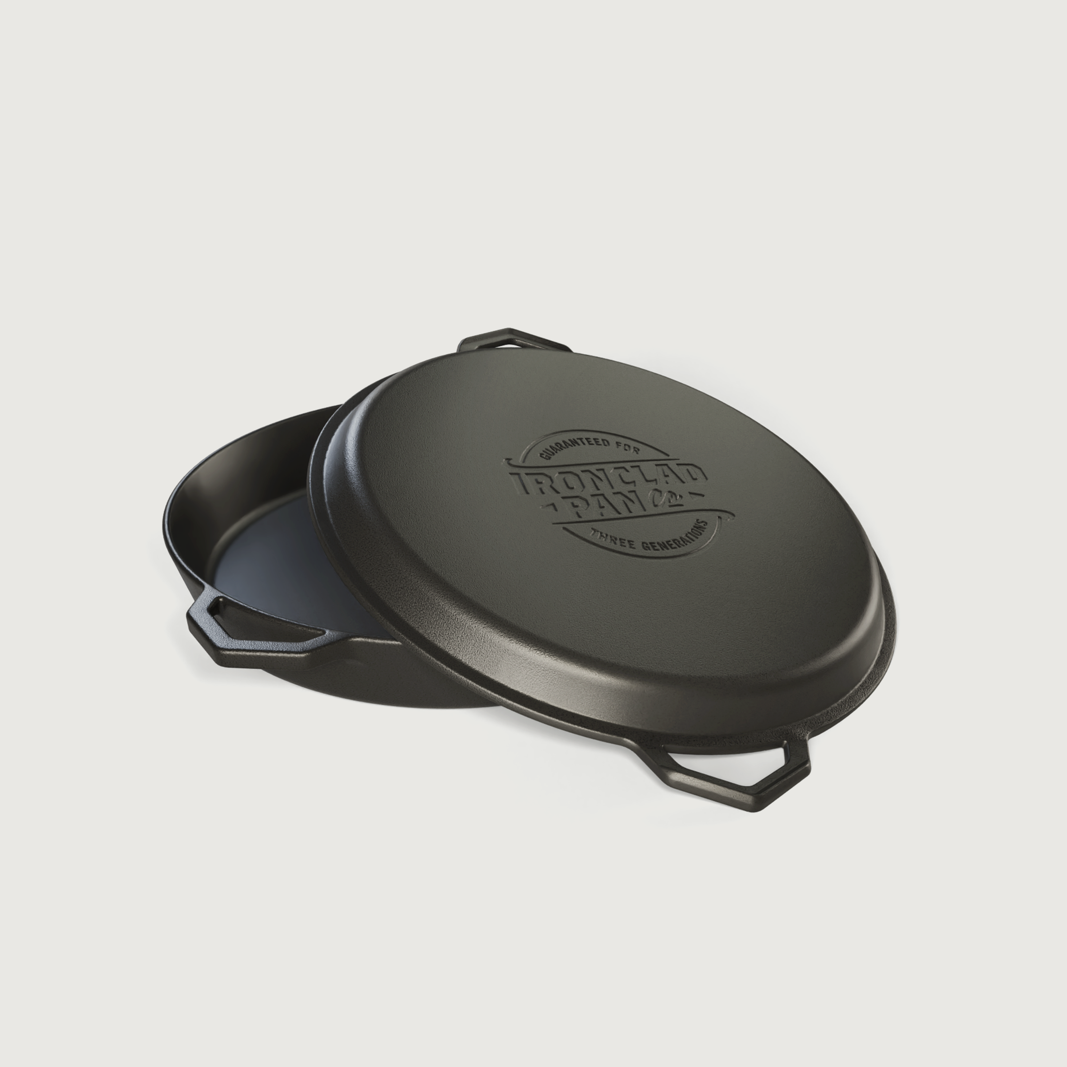 Ironclad Grande Set: 36cm Cast Iron Skillet and Grill