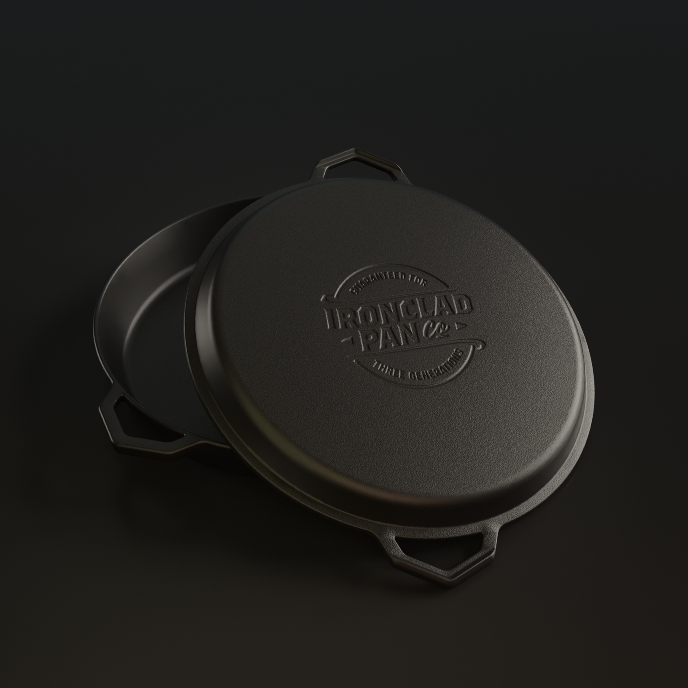 Ironclad Grande Set: 36cm Cast Iron Skillet and Grill