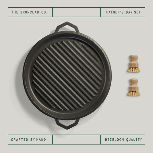 Father's Day Grande Grill with Seasoning Balm & Bamboo Pot Scrubbers