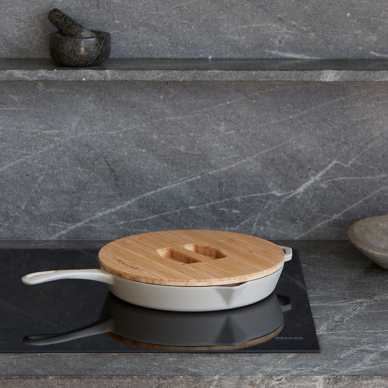 Satin Enamel Cast Iron Pan & Serving Lid