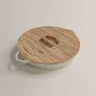 36cm Salt Stone Satin Enamel Grande Legacy Pan & Serving Lid