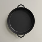 36cm Antique Black Satin Enamel Grande Legacy Pan & Serving Lid