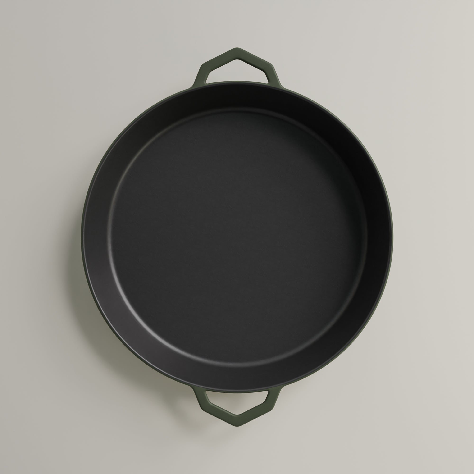 36cm Olive Leaf Satin Enamel Grande Legacy Pan & Serving Lid