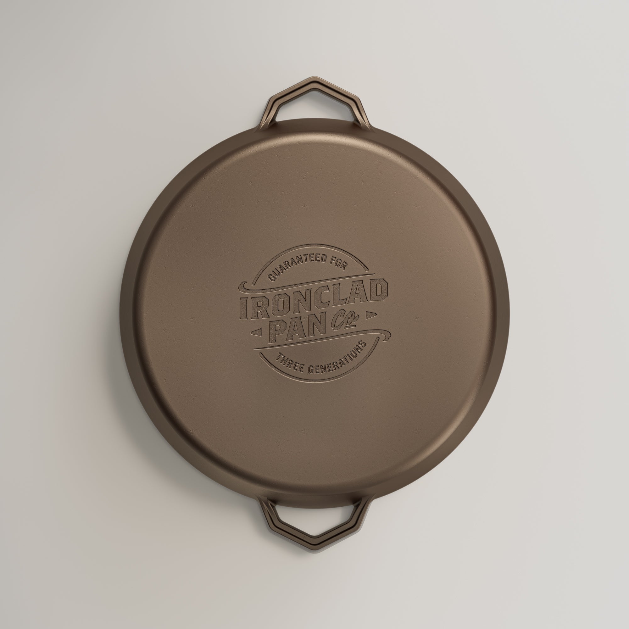 36cm Seasoned Cast Iron Grande Legacy Pan & Serving Lid