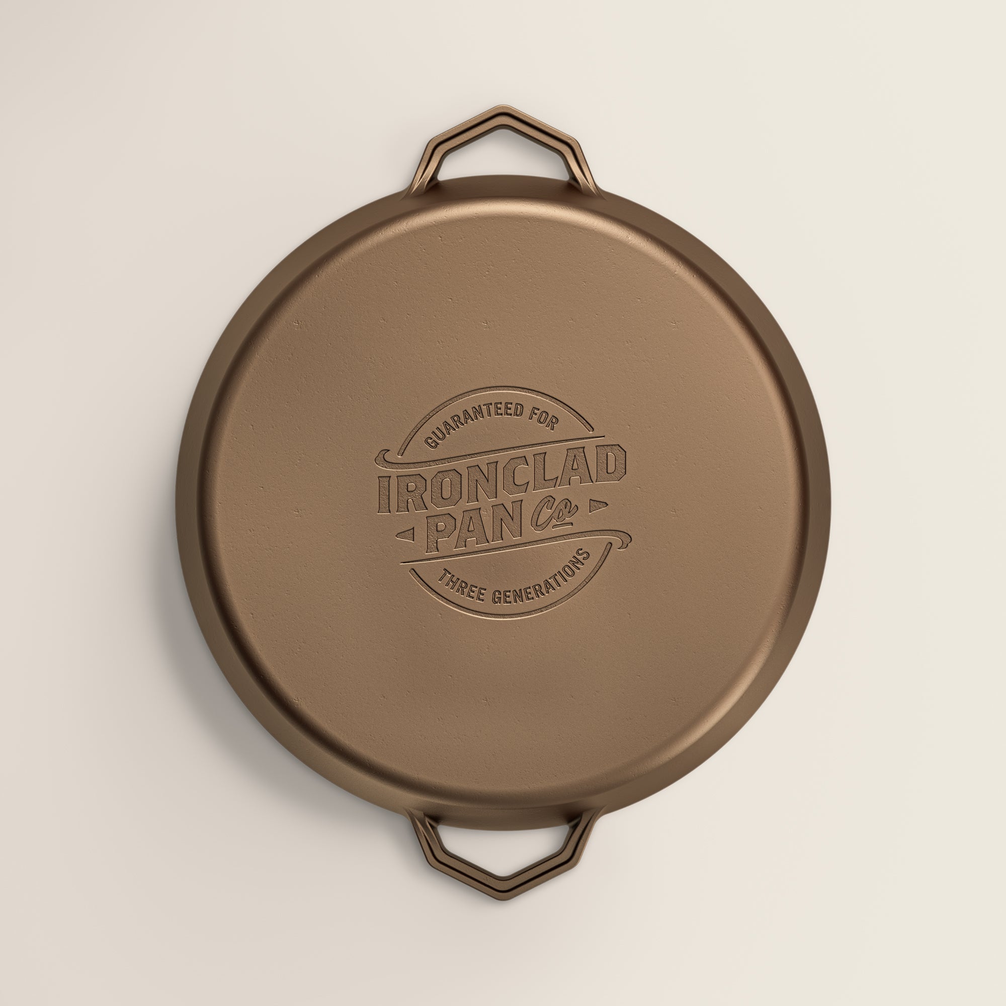 36cm Seasoned Cast Iron Grande Legacy Pan & Serving Lid