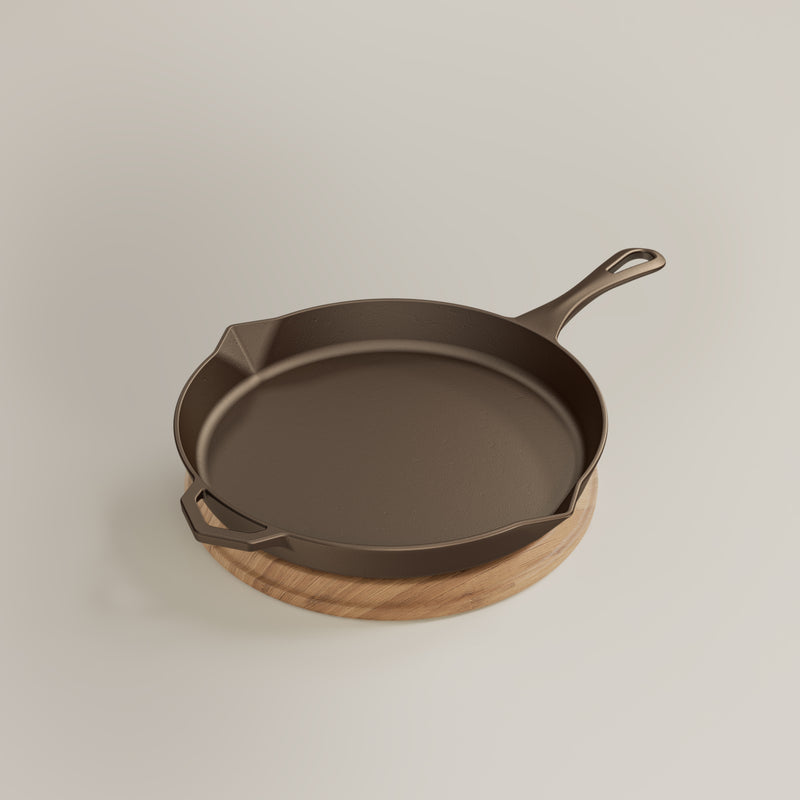 28cm Seasoned Cast Iron Legacy Pan & Serving Lid