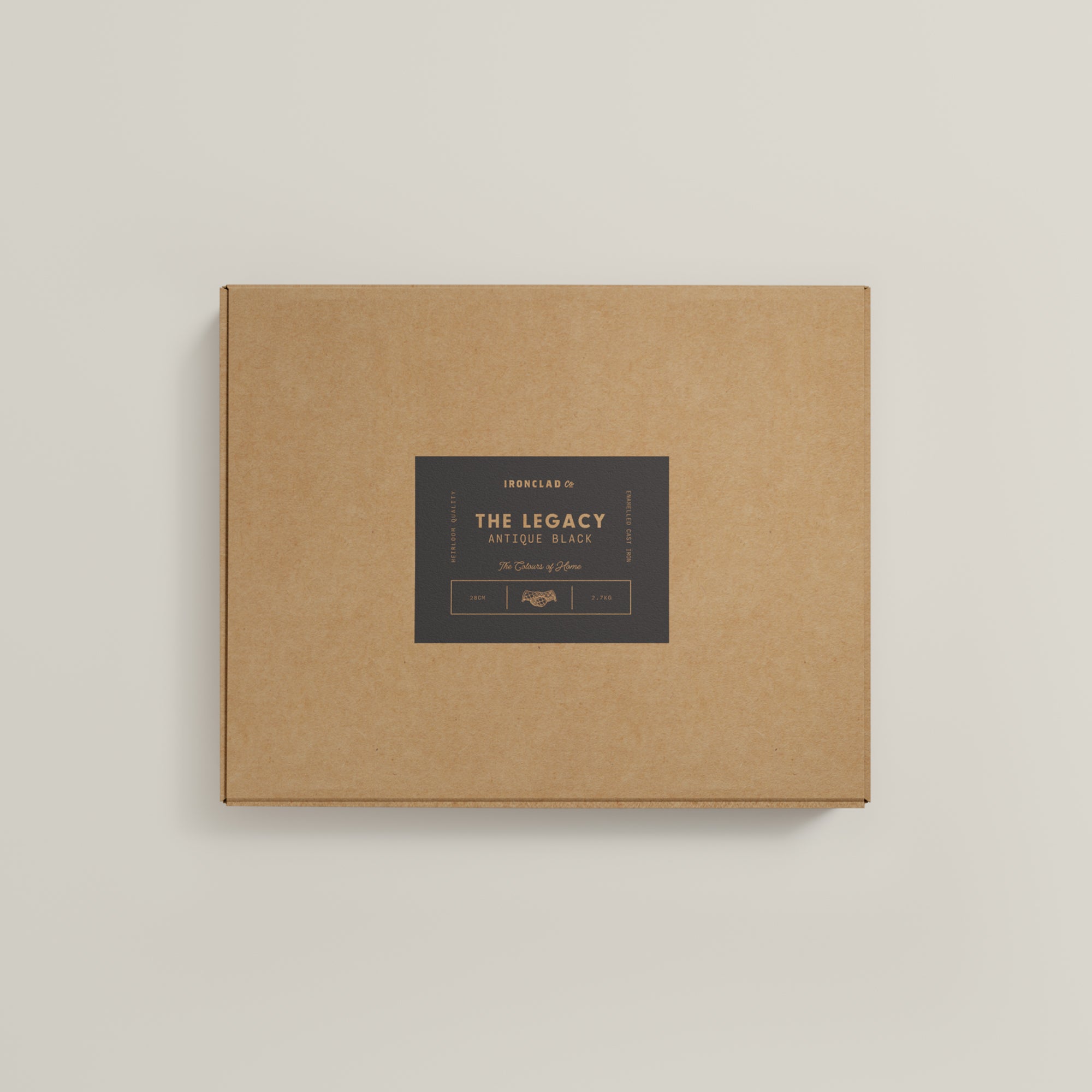 28cm Antique Black Satin Enamel Legacy Pan