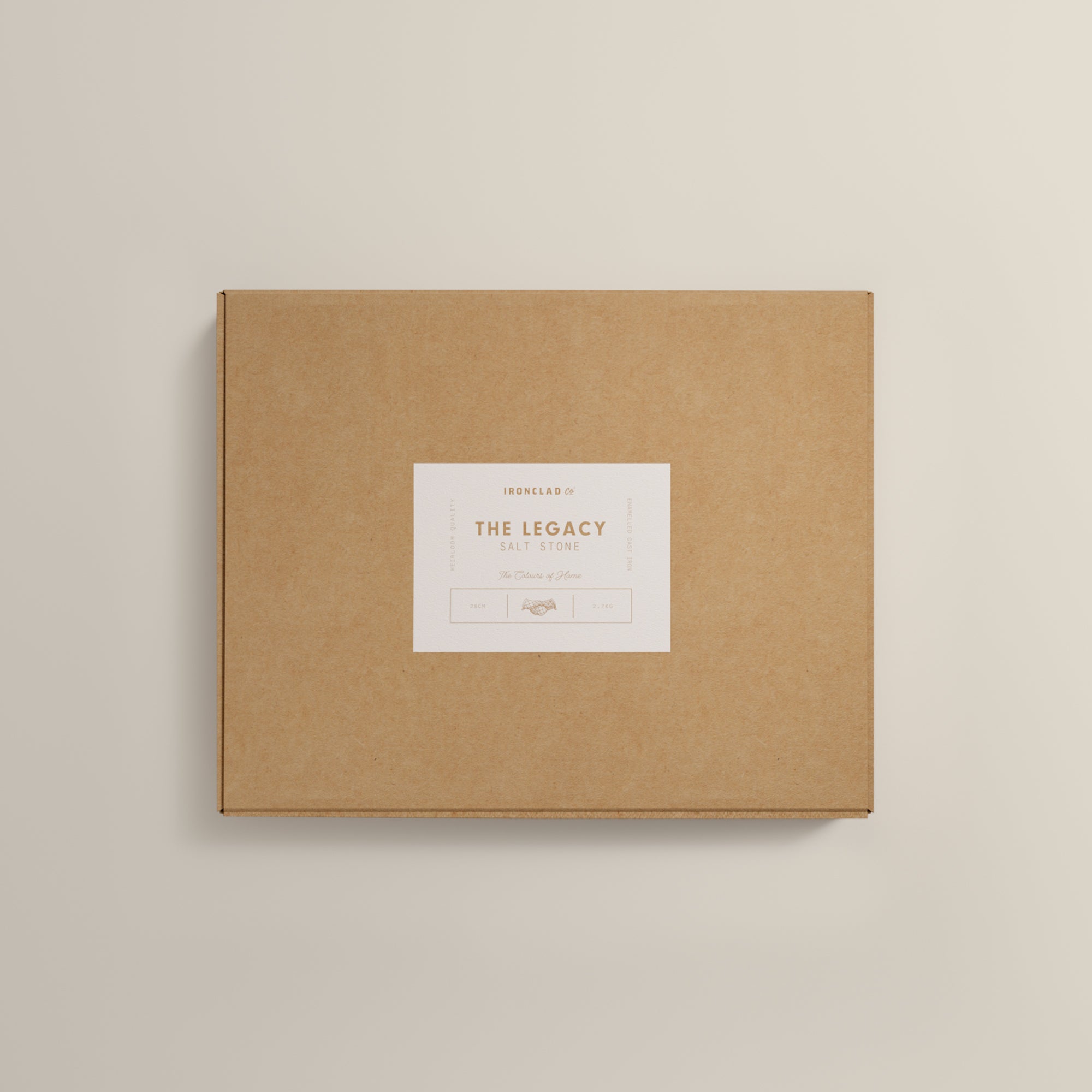 28cm Salt Stone Satin Enamel Legacy Pan & Serving Lid