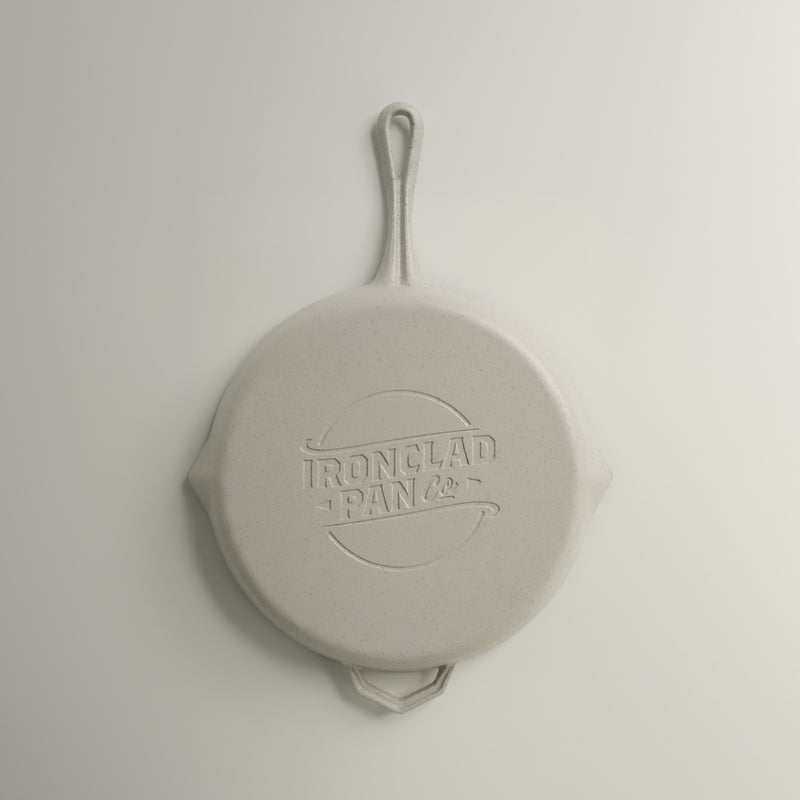 28cm Salt Stone Satin Enamel Legacy Pan & Serving Lid