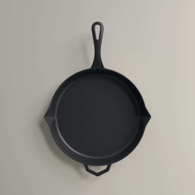 28cm Antique Black Satin Enamel Legacy Pan