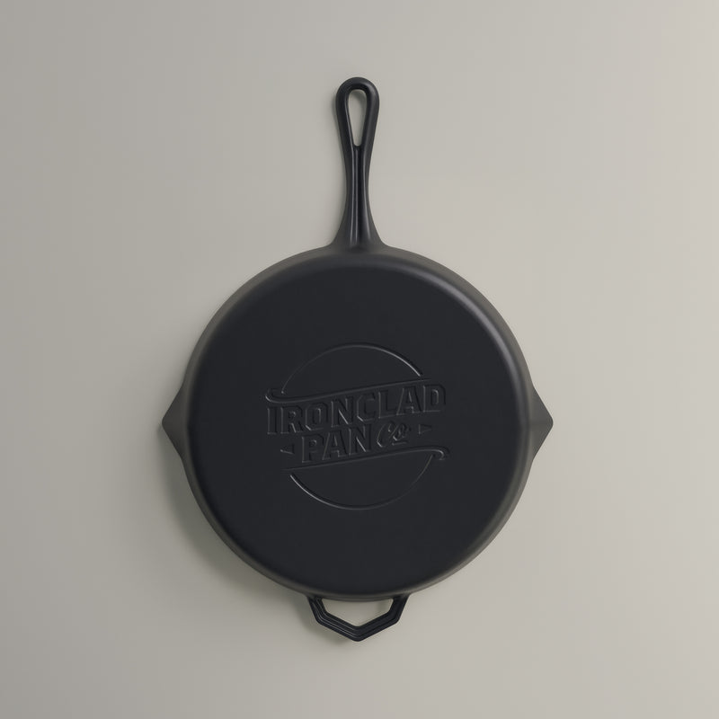 28cm Antique Black Satin Enamel Legacy Pan & Lid